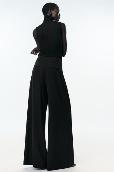 FLOWING PALAZZO TROUSERS - Black by Zara - Image 3