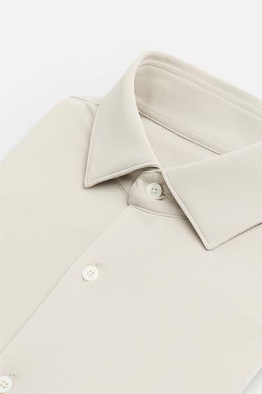 CHEMISE ÉLASTIQUE TEXTURÉE - Sable de Zara - Image 9