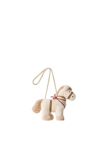 SHEEPSKIN PONY BAG - Ecru White by Zara