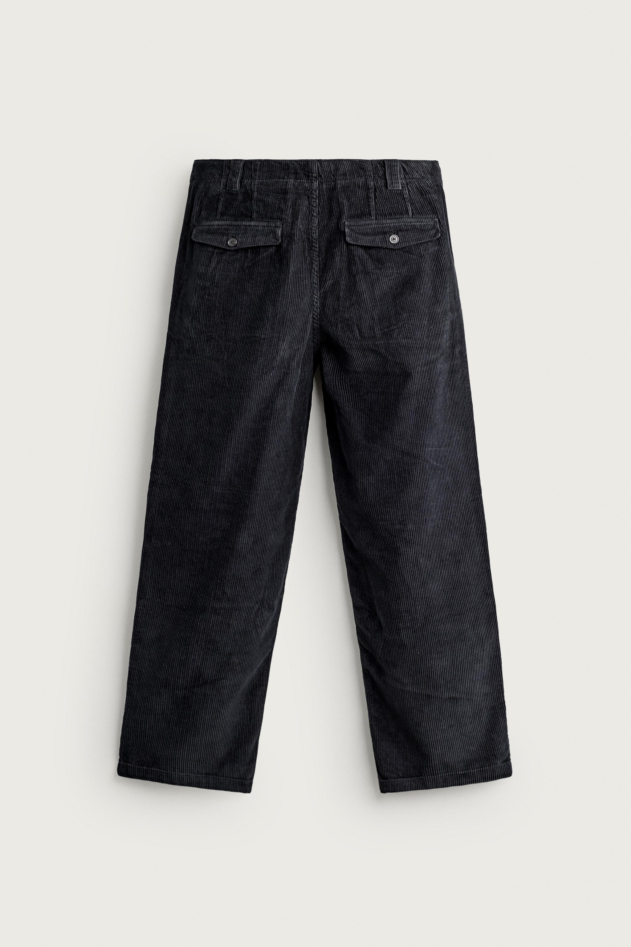 STRAIGHT-FIT CORDUROY PANTS