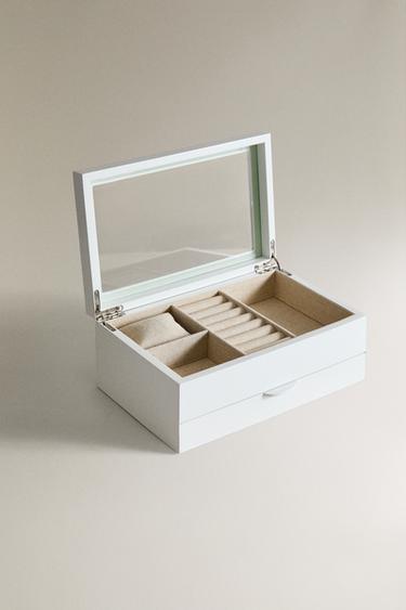 LACQUERED JEWELLERY BOX WITH DRAWER - White by Zara - Image 1