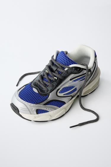 MESH TRAINERS - Blue by Zara - Image 2