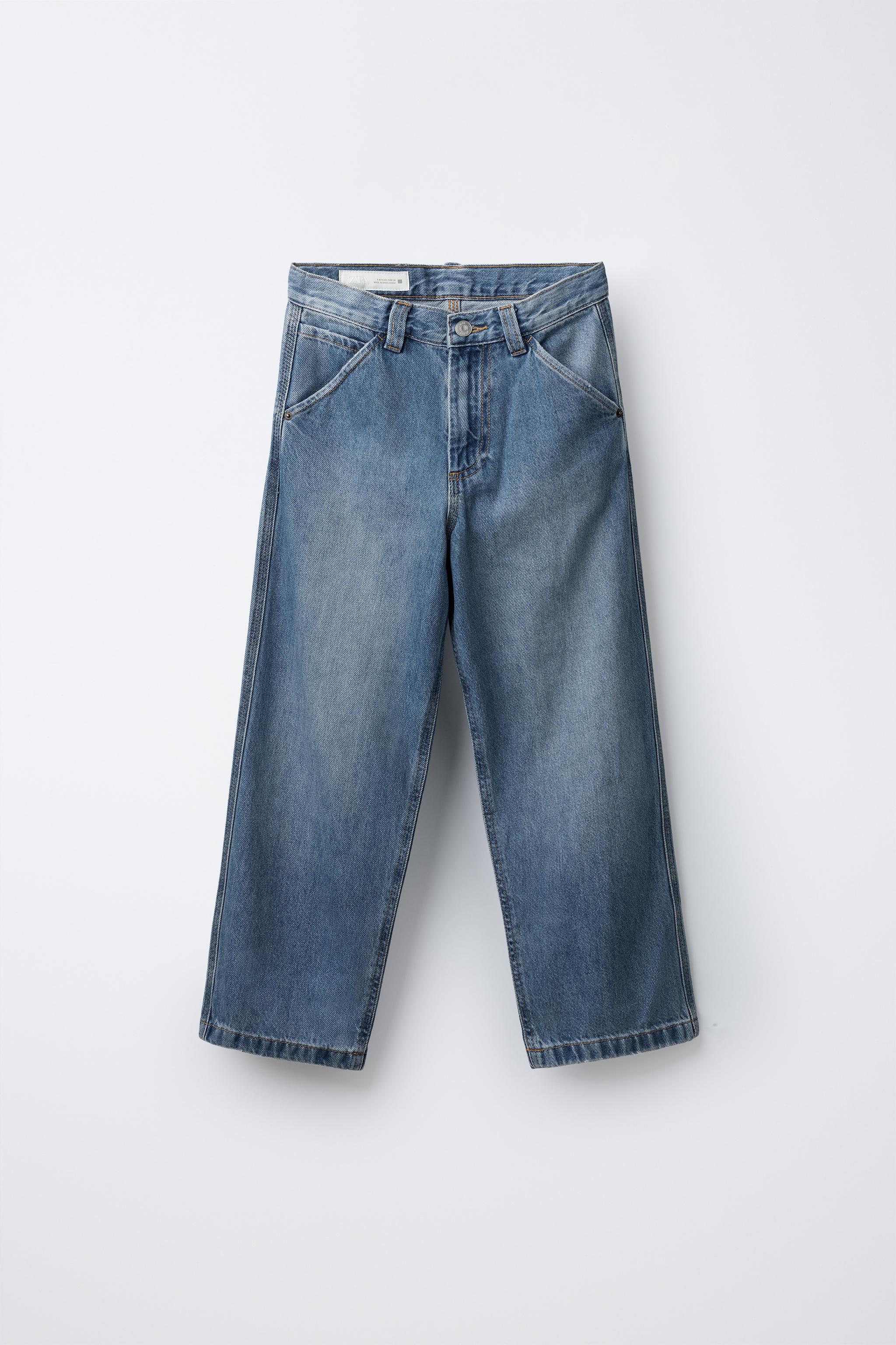 SKATER STRAIGHT LEG JEANS - Mid-blue | ZARA United States