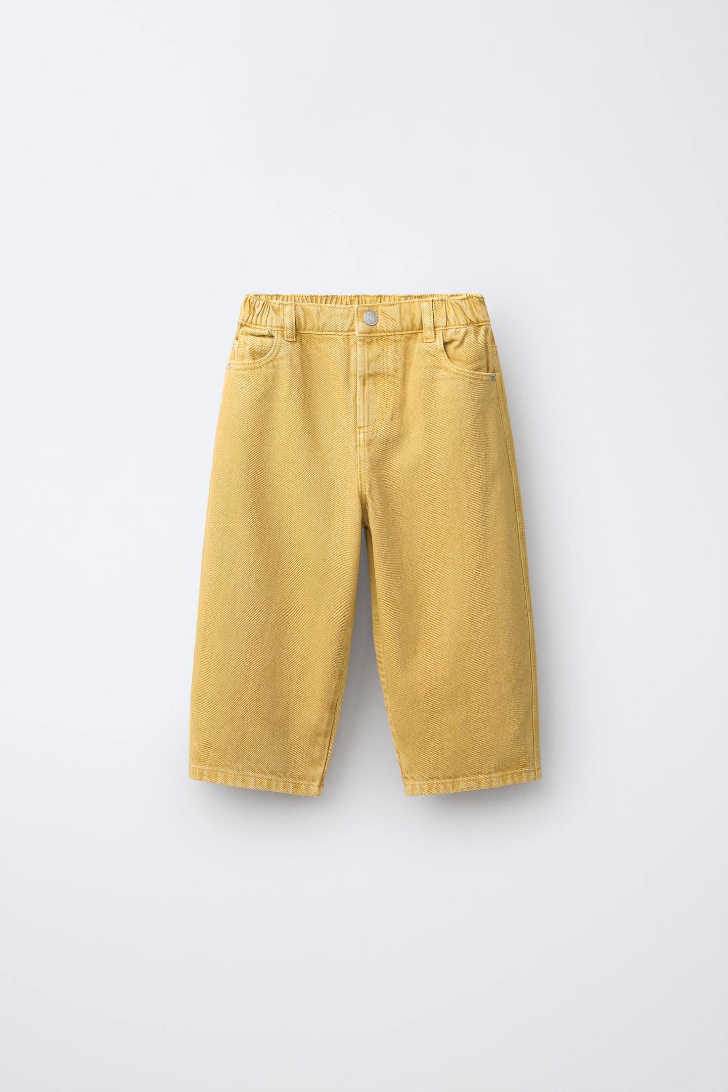 Детские брюки Zara Fruit OF the Loom™ Embroidered Twill, цвет: Горчичный — фото 2