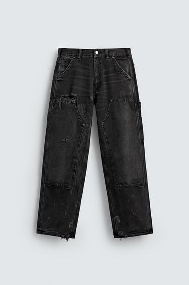 FADED CARPENTER JEANS - Black by Zara