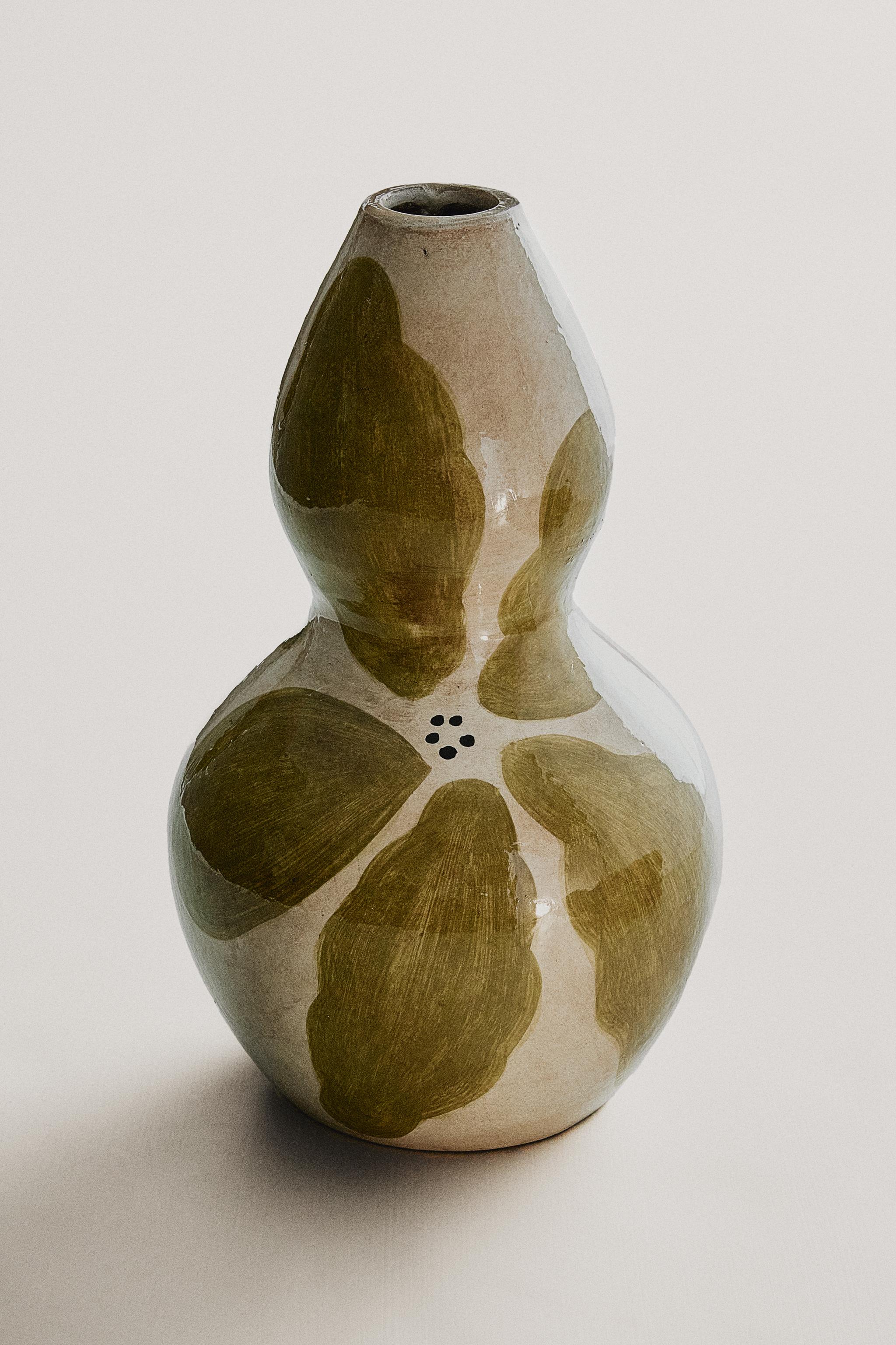 VASE TERRE CUITE FLEURS