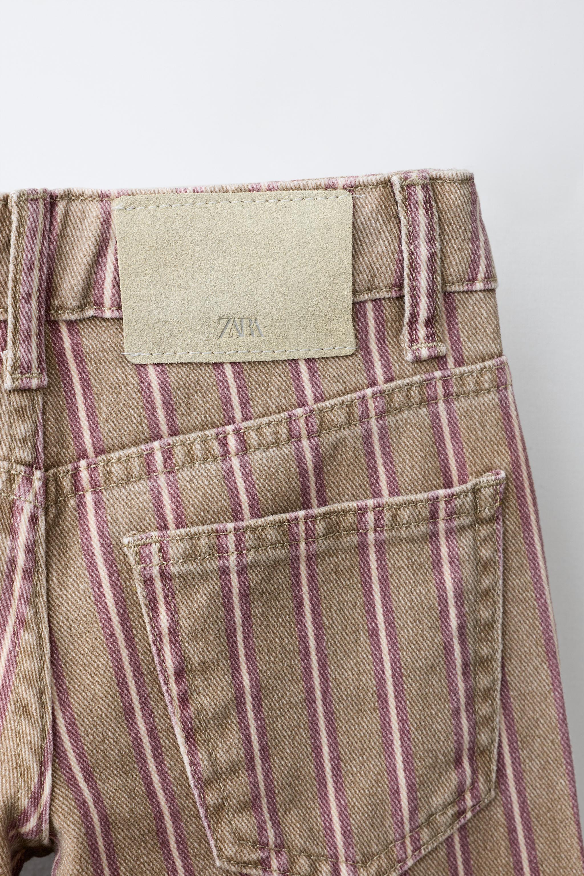 STRIPED WIDE LEG PANTS