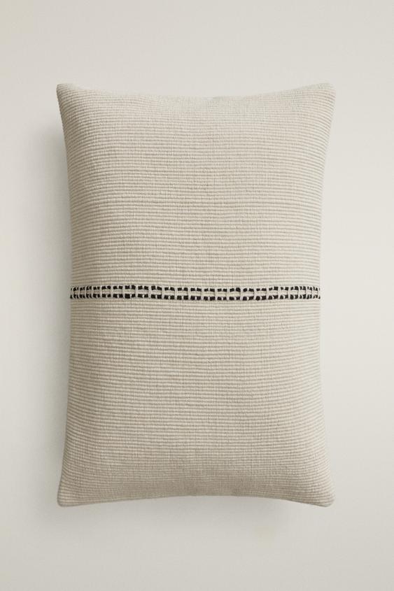 DOUBLE LINE CUSHION COVER - Blue by Zara - Image 0