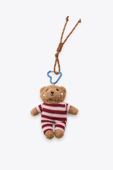 PORTE-CLÉS CHARM OURSON RAYURES - Marron clair de Zara - Image 4