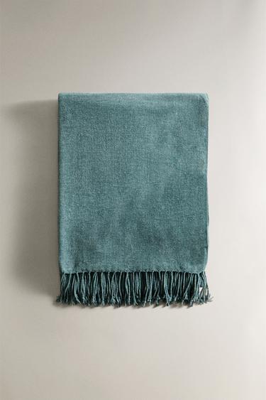 CHENILLE THROW - Blue marl by Zara - Image 4