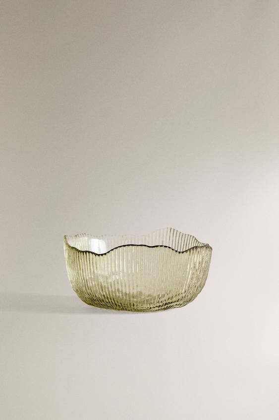 RAISED GLASS BOWL - Green by Zara - Image 0