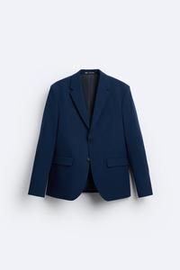 New Zara Stretch Knit Textured Suit 2 Pieces Jacket 38 Pants 30 Camel  9621/473-4