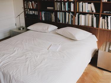 CHECKED COTTON DUVET COVER — Ecru 1