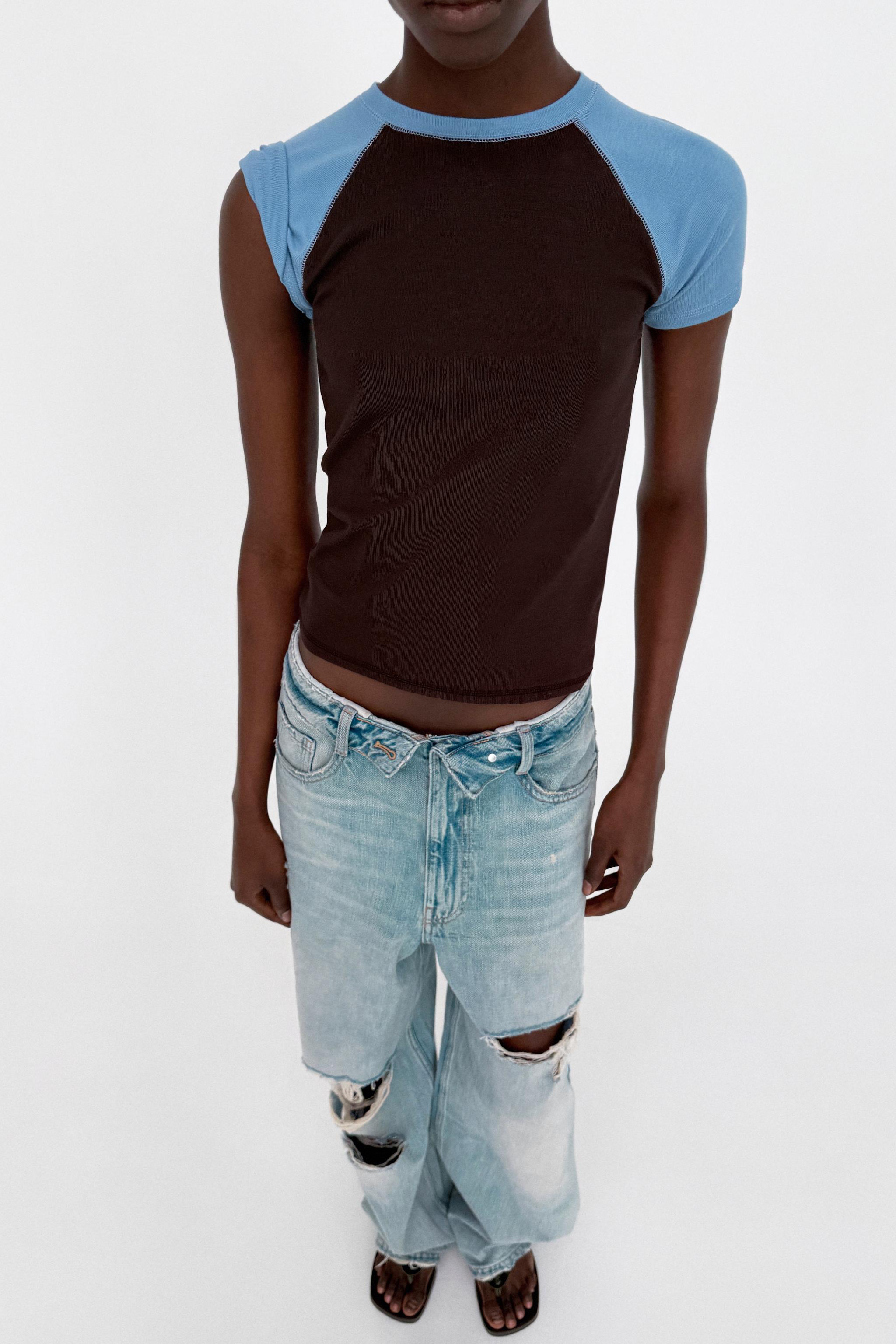 KISA KOLLU REGLAN T-SHIRT - Görsel 5