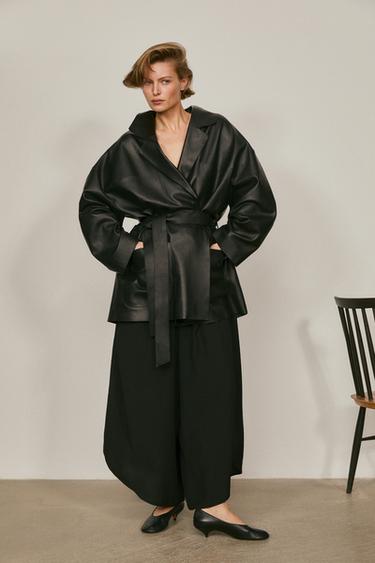 Zara Culotte pants with pleated detail - LIMITED EDITION - Black - Image 0