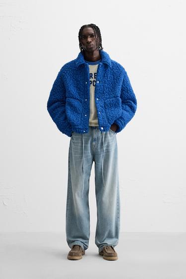 FAUX SHEARLING JACKET - Bluish by Zara - Image 0