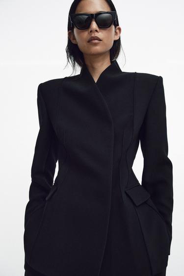 BLAZER AJUSTÉE COLLECTION ZW - Noir de Zara - Image 6