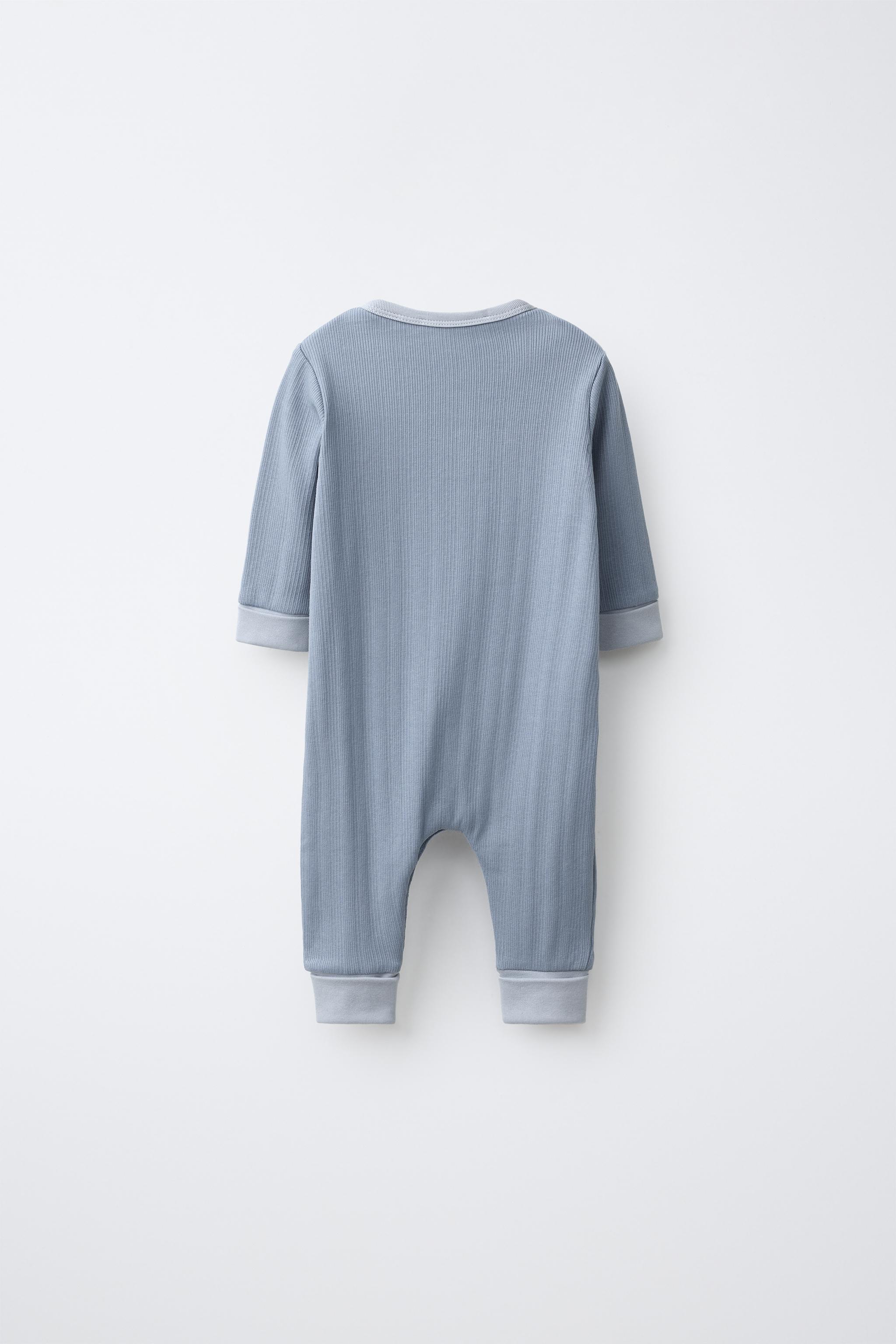 PLAIN SLEEPSUIT — Blue