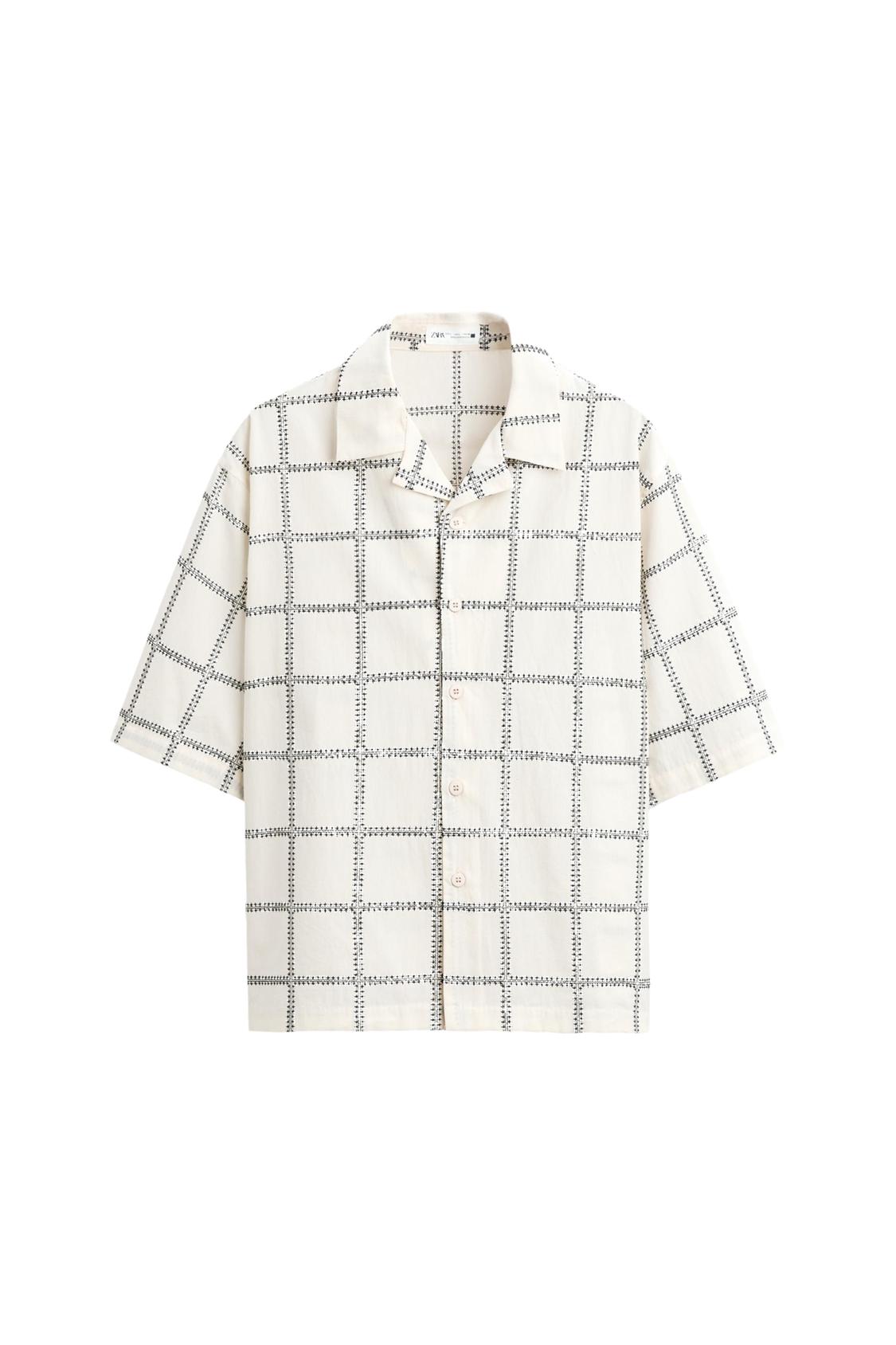 CHECK EMBROIDERED SHIRT - Image 4