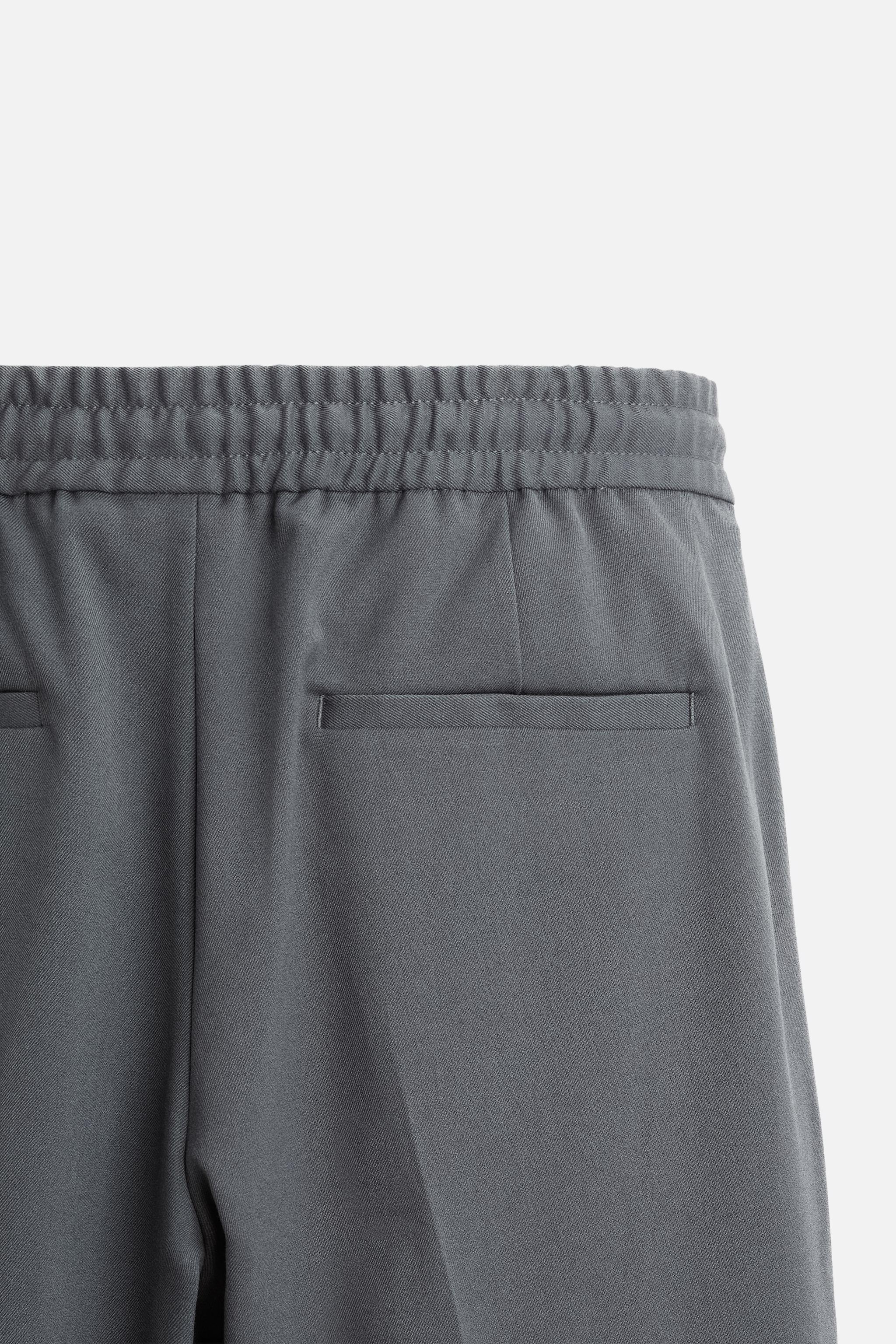 COMFORT FIT JOGGER WAIST TROUSERS Cement ZARA Australia