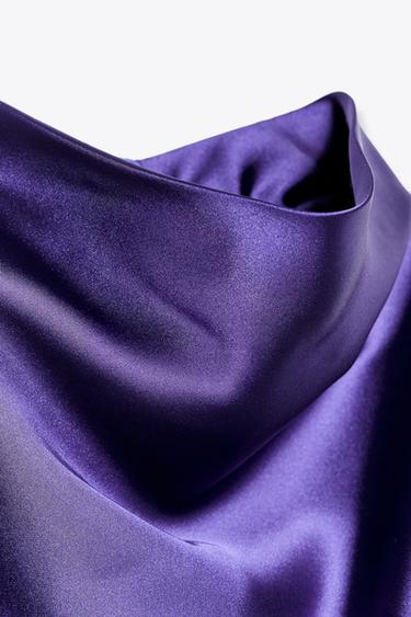 TOP HALTER SATINÉ - Violet de Zara - Image 4