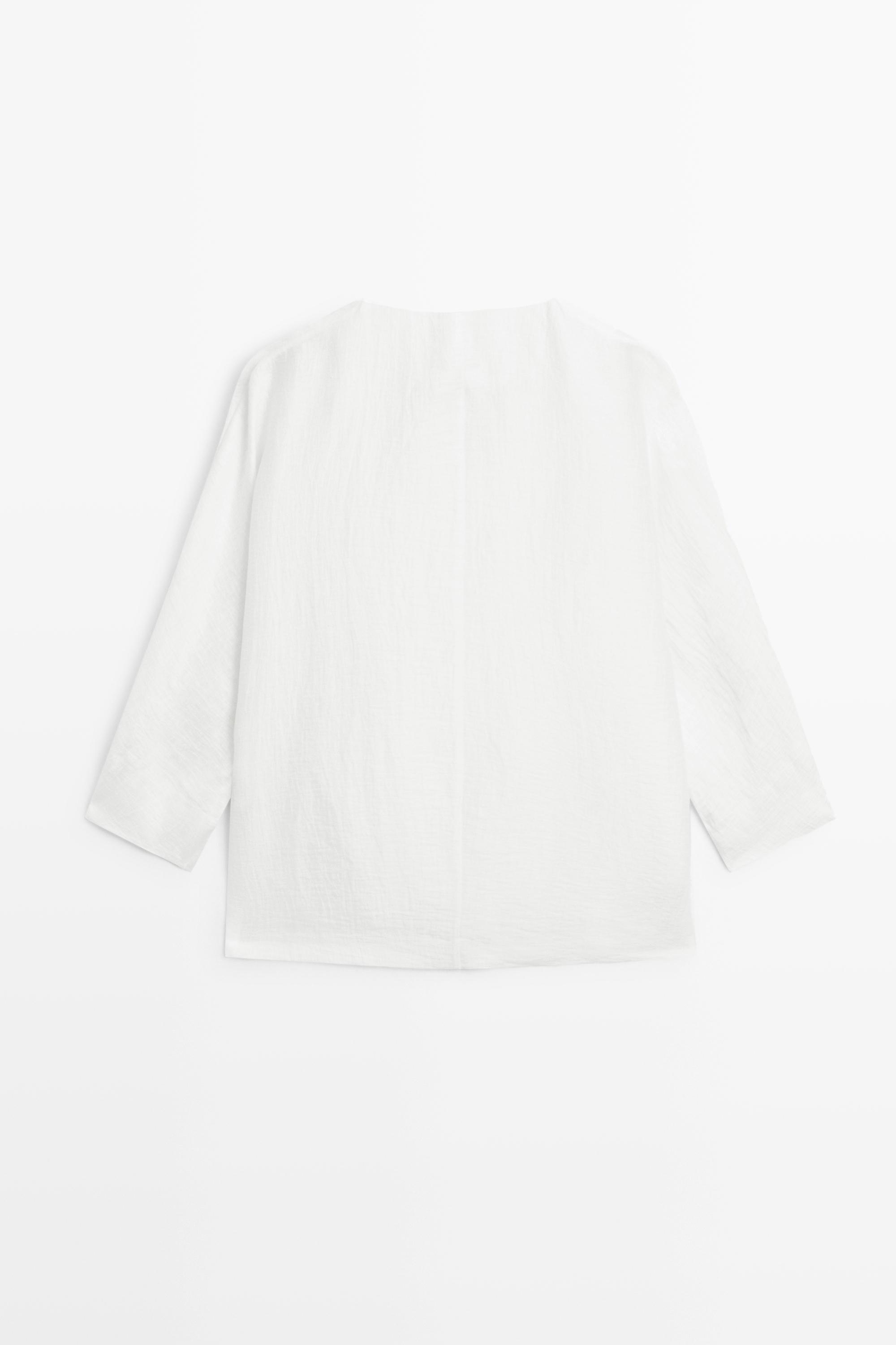 Surchemise en lin mélangé à détails boutonnés