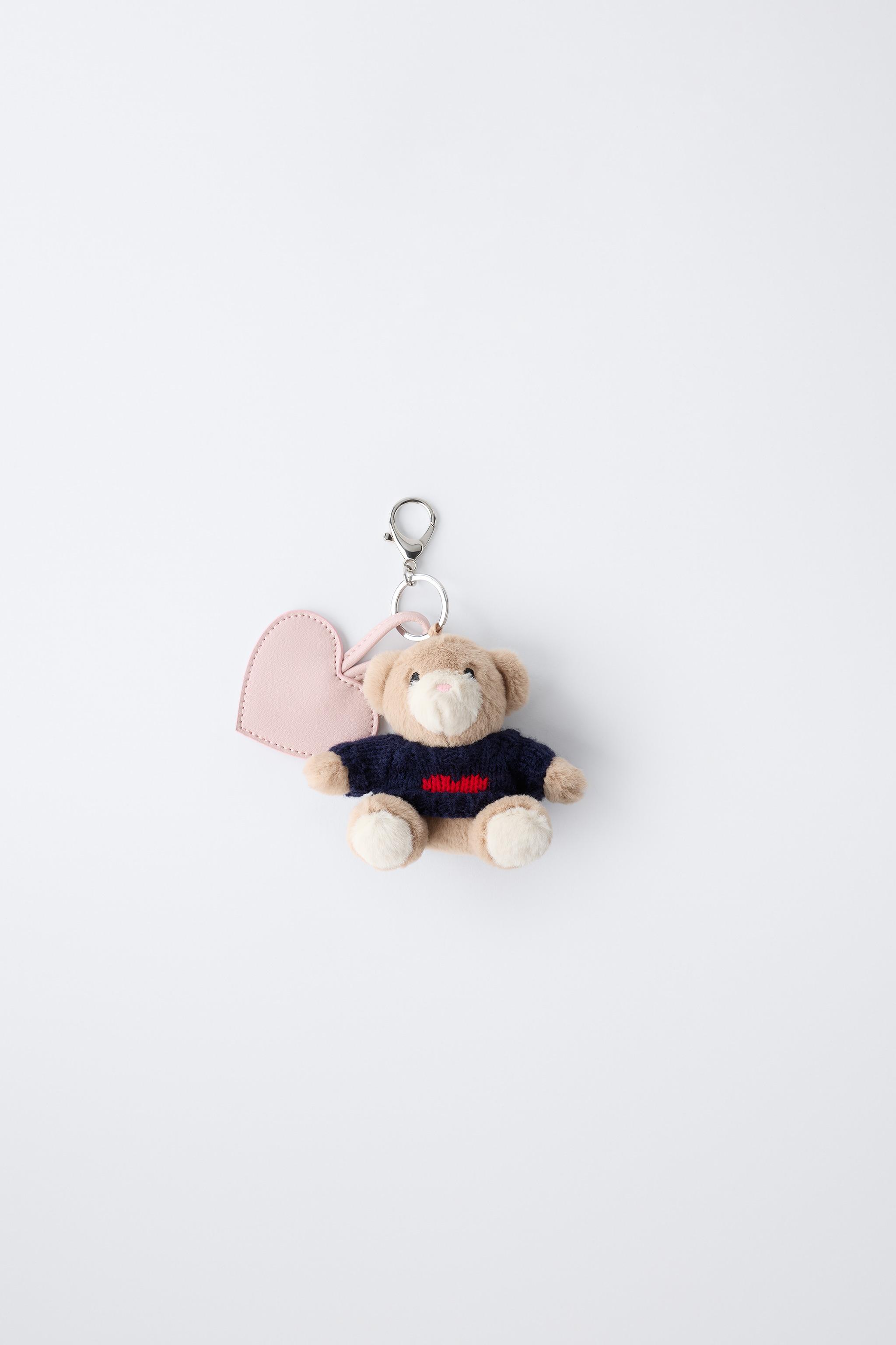 Bear　0107 ♡ BEAR AND HEART KEYCHAIN - Light brown | ZARA United States