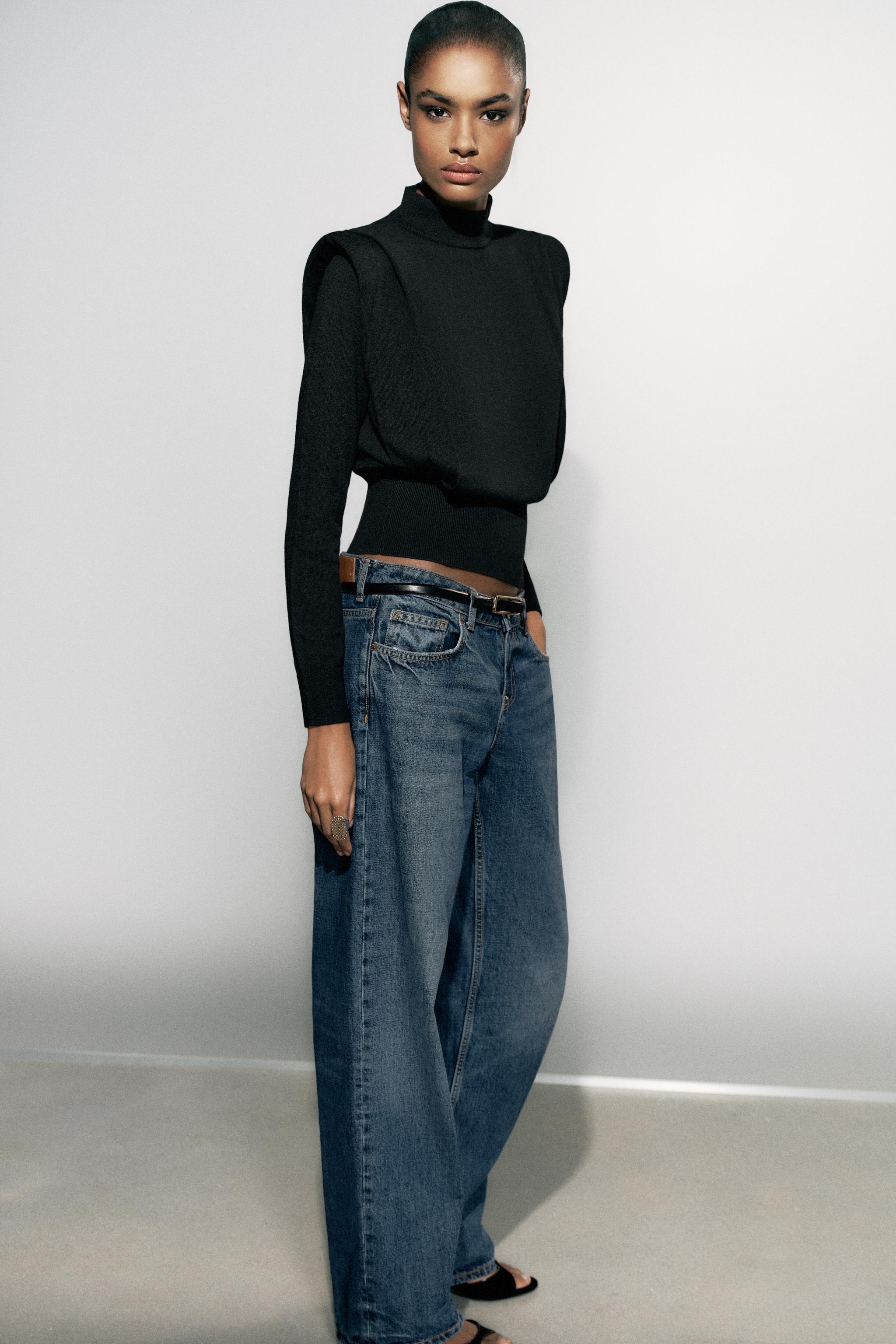 SHOULDER PAD KNIT SWEATER