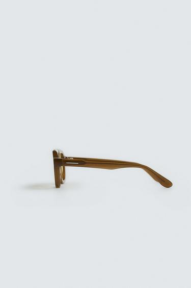 LUNETTES DE SOLEIL RECTANGULAIRES - Rouge foncé de Zara - Image 4