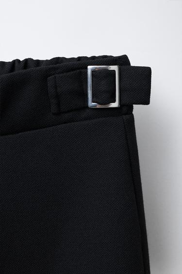 BUCKLE SUIT TROUSERS - Black by Zara - Image 2