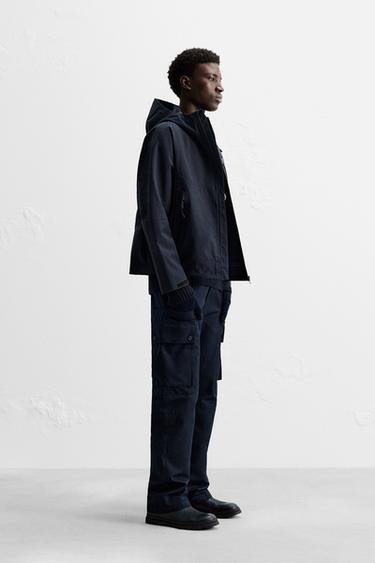 WATER-REPELLENT WINDBREAKER - Dark navy by Zara - Image 3
