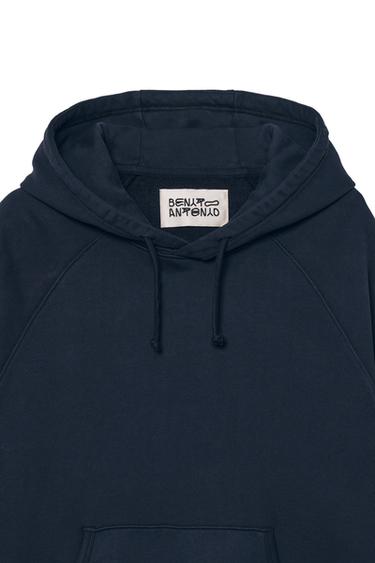SWEAT À CAPUCHE LOGO BRODÉ - Bleu marine de Zara - Image 4