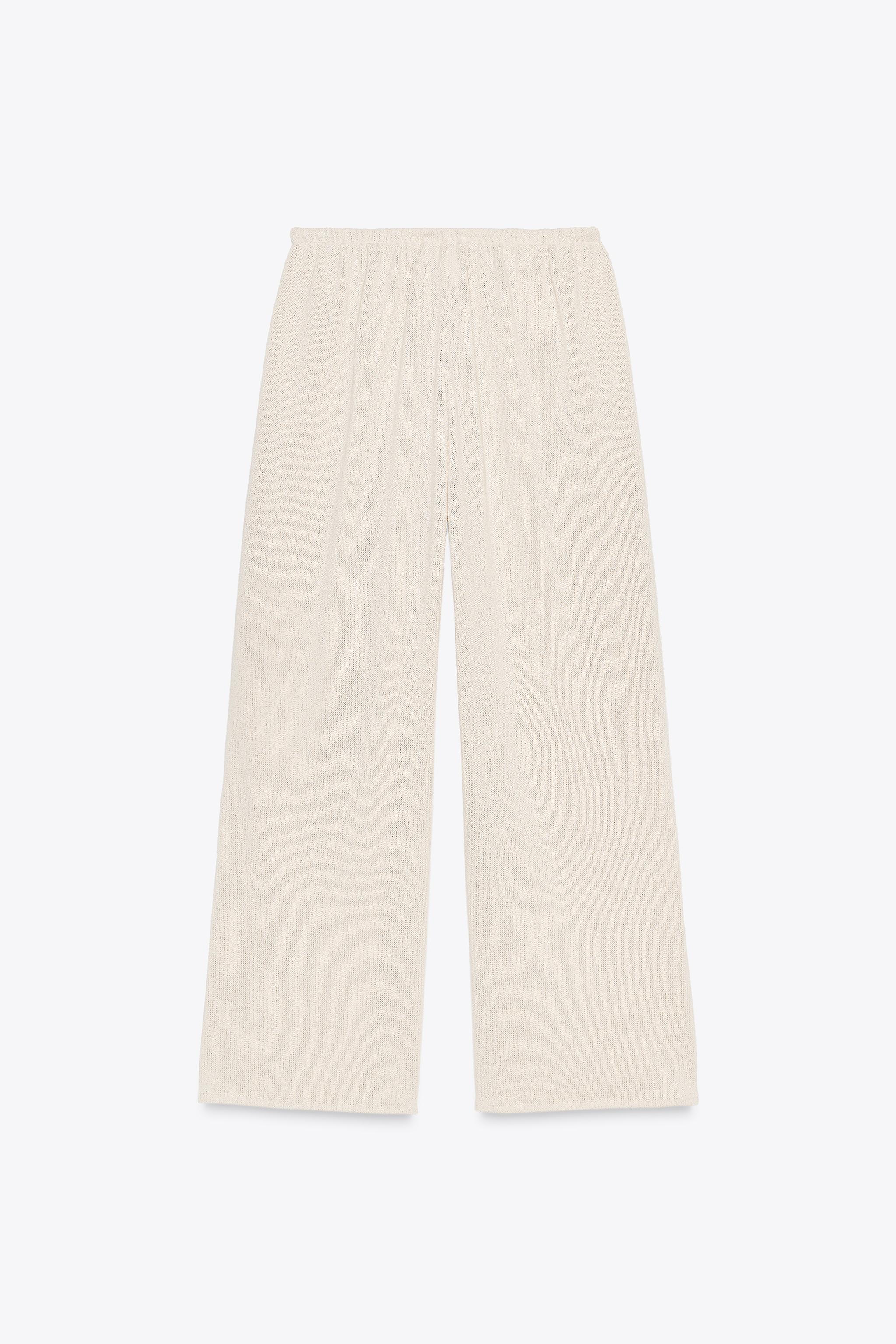【ZARA】ラスティックストレートパンツ 1058/162/746 ラスティックストレートパンツ - ライトベージュ | ZARA Japan