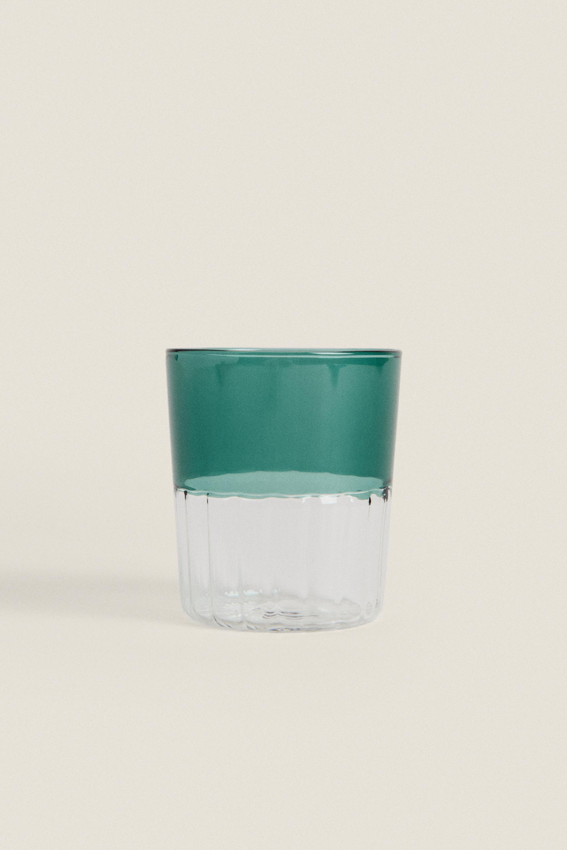 COLOURED BOROSILICATE GLASS TUMBLER Green ZARA United Kingdom