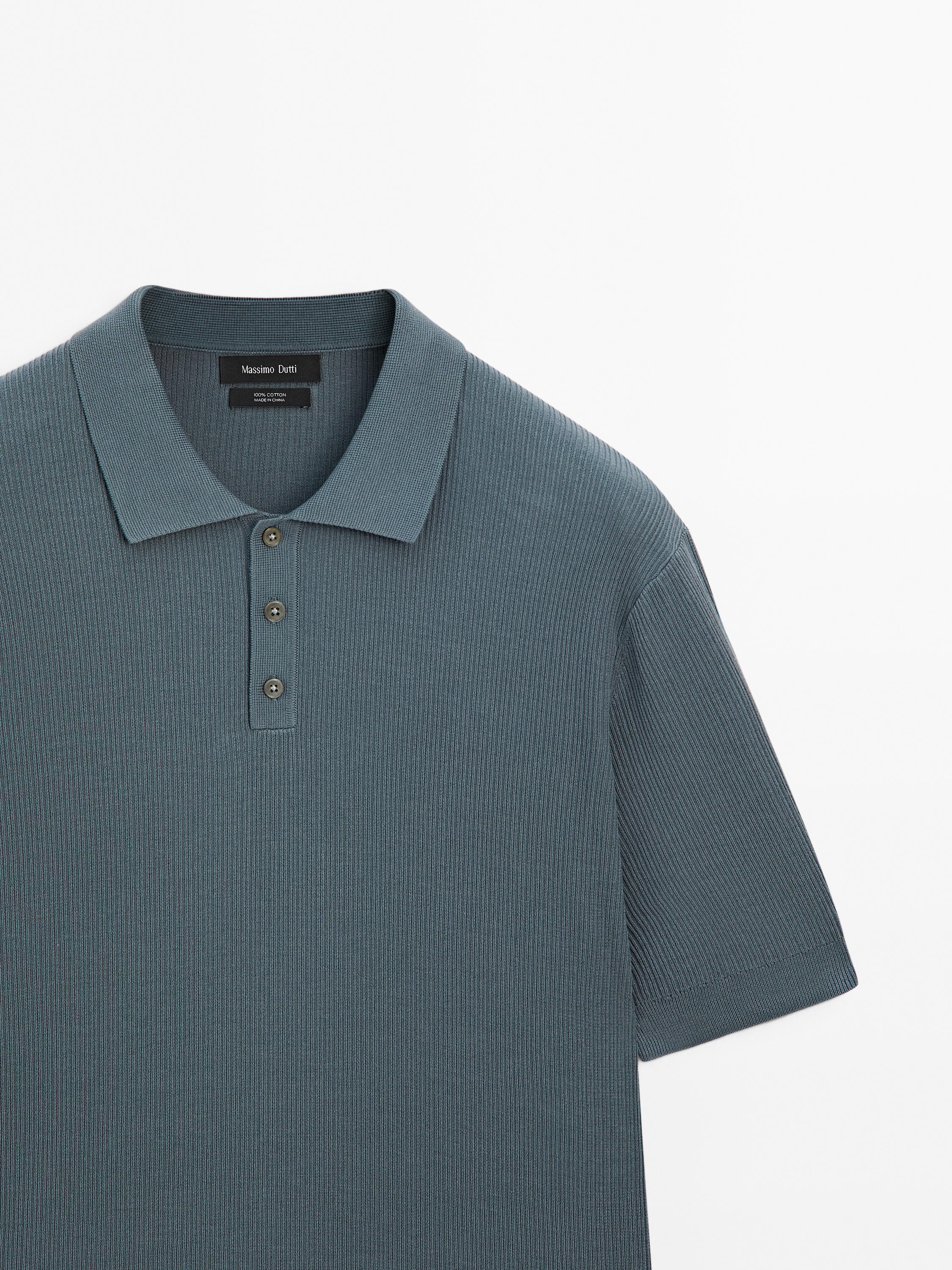 100% cotton knit polo shirt