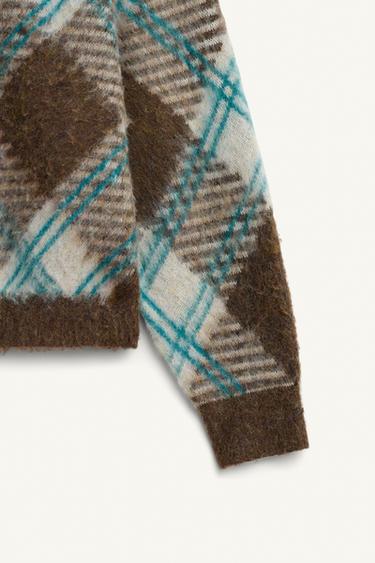 PULL EN JACQUARD GÉOMÉTRIQUE ÉDITION LIMITÉE - Bleu clair de Zara - Image 8