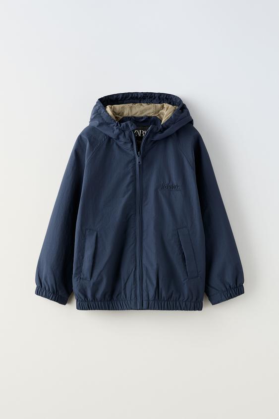 LIGHTWEIGHT HOODED JACKET - Navy blue | ZARA United States