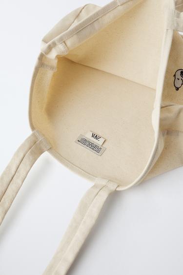 SNOOPY PEANUTS™ SHOPPER BAG - Ecru White by Zara - Image 3