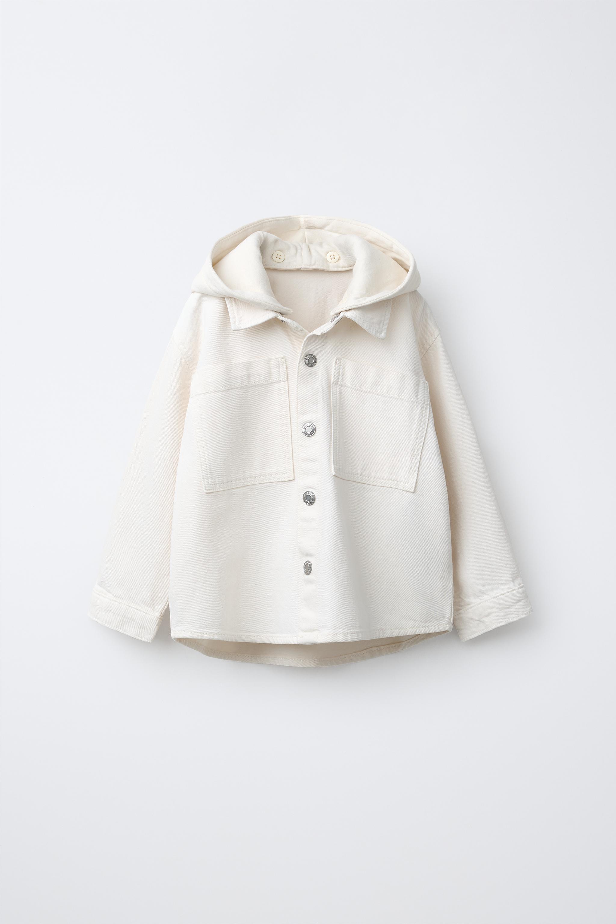 TWILL OVERSHIRT WITH REMOVABLE HOODIE