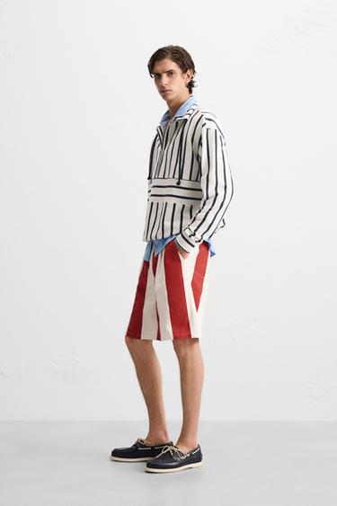 STRIPED QUARTER-ZIP SWEATSHIRT - White / Navy by Zara - Image 3