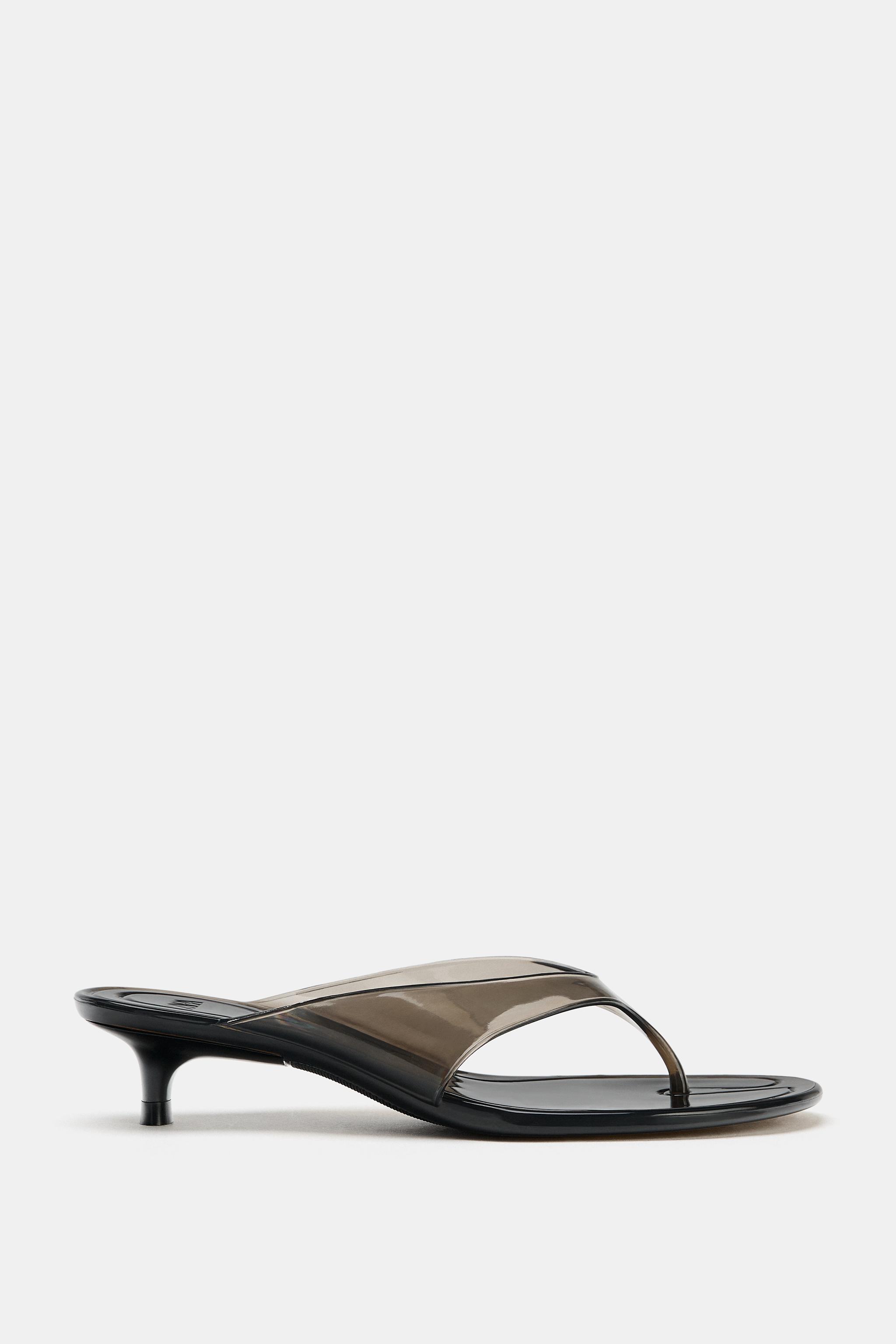 Женские сандалии Zara JELLY KITTEN HEEL SANDALS — фото 4
