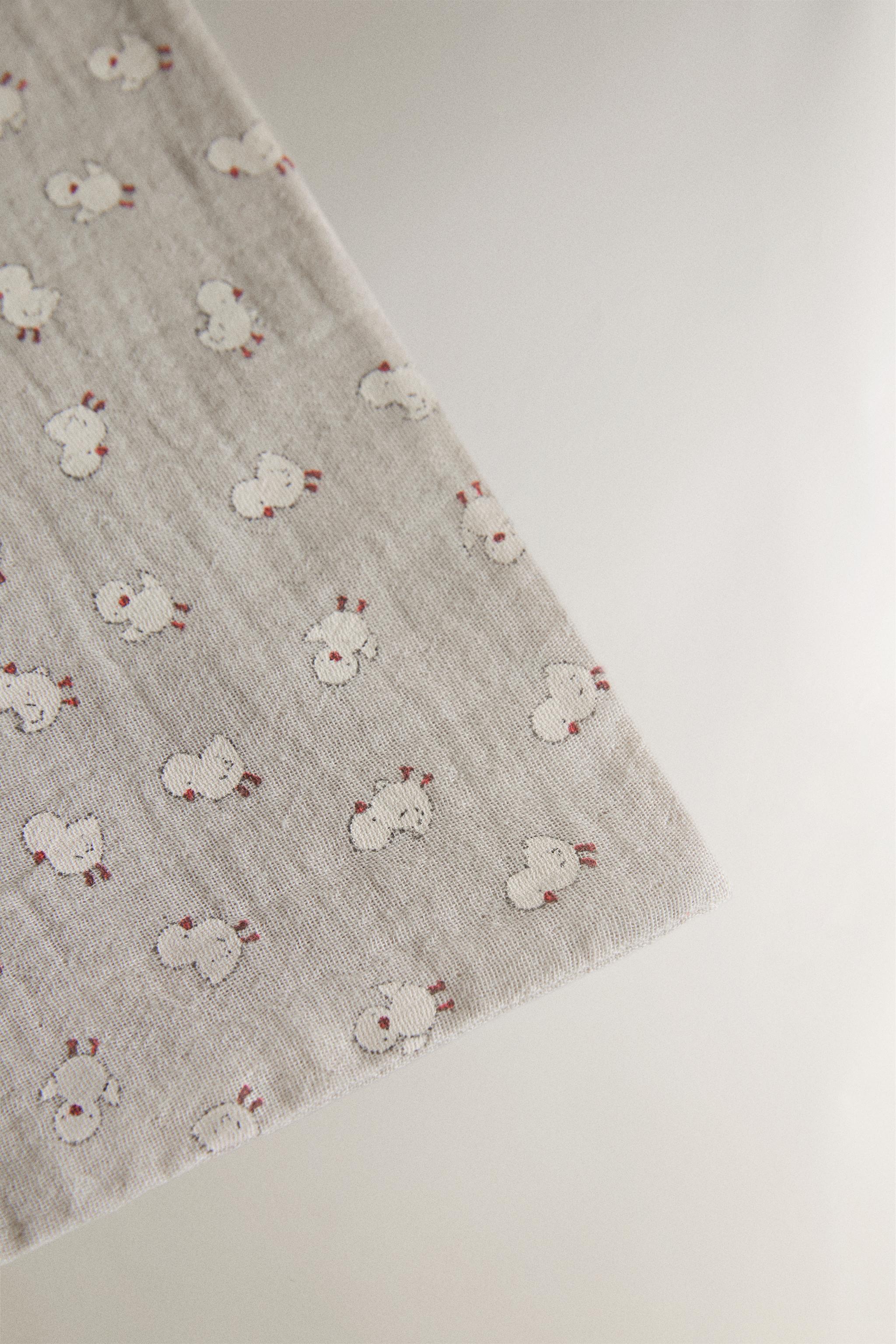 ENSEMBLE DRAPS BÉBÉ COTON GAZE PETITS POUSSINS