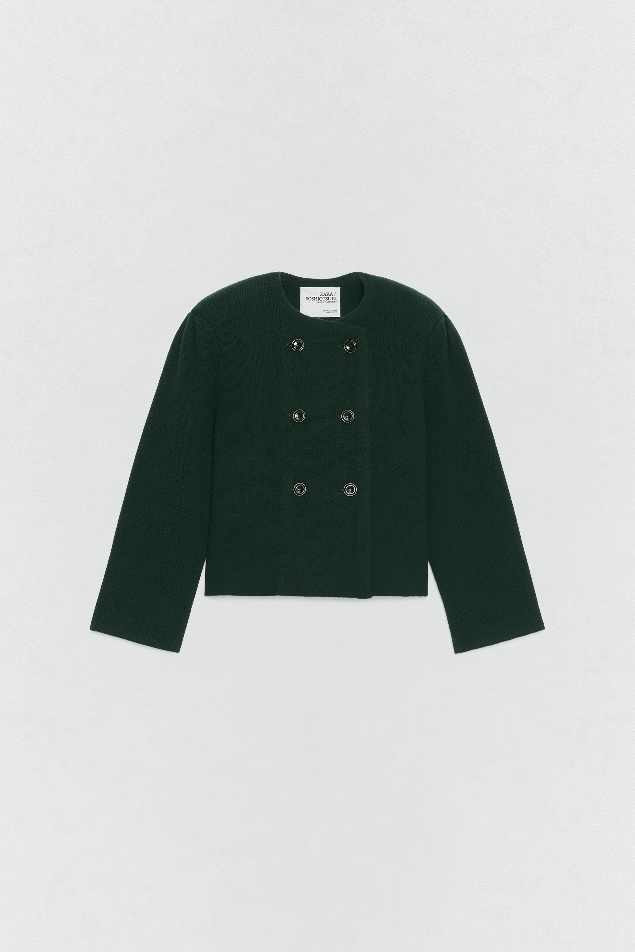 SOSHIOTSUKI X ZARA ウールショルダーパッドジャケット - ダークボトル
