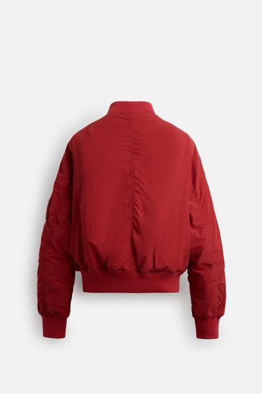 LIMITED EDITION PADDED BOMBER JACKET - Red by Zara - Image 7