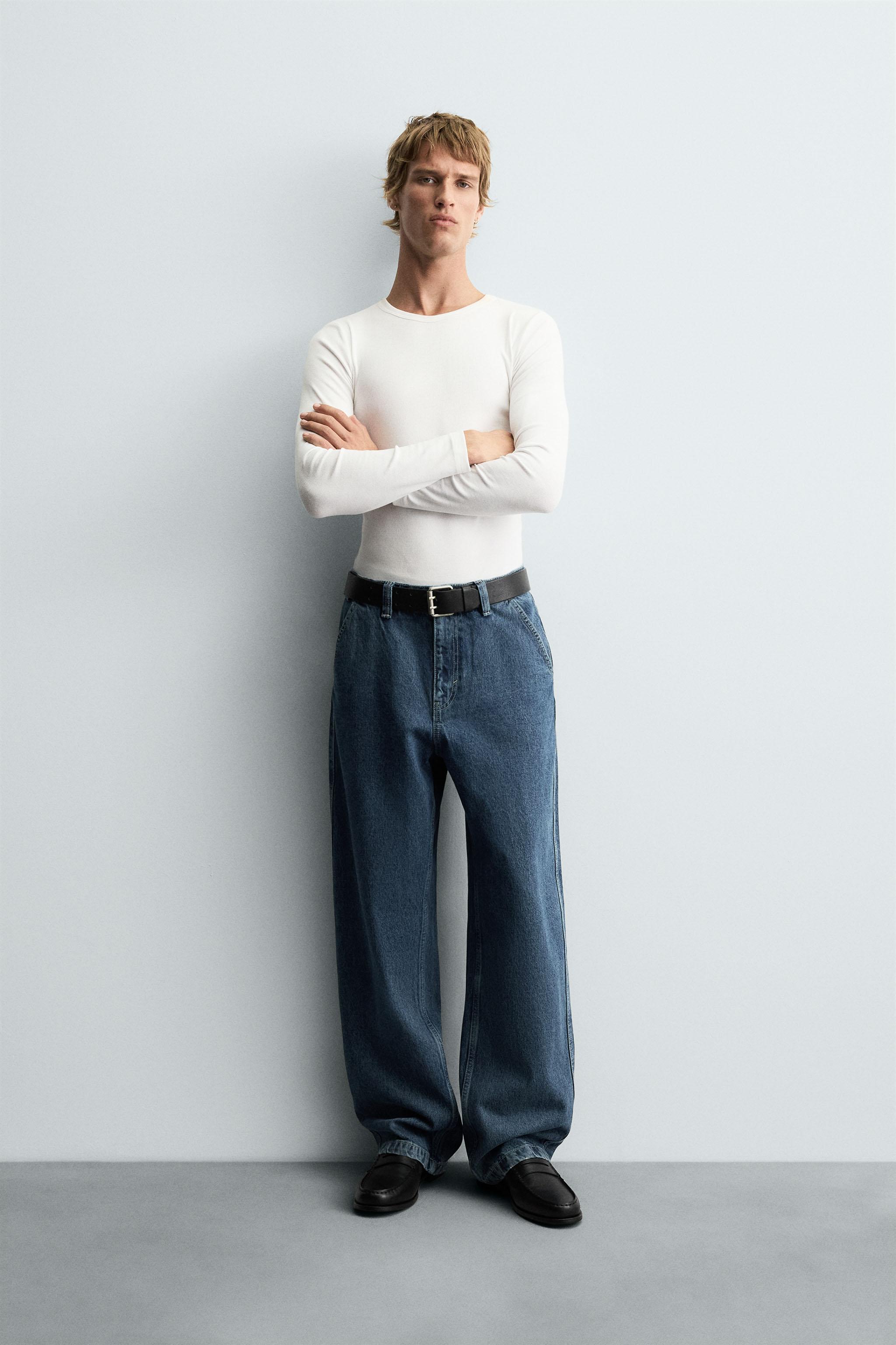 ZARA クラシックフレアフィットジーンズ　36 ブルー フレアフィットデニムパンツ - ブルー | ZARA Japan / 日本