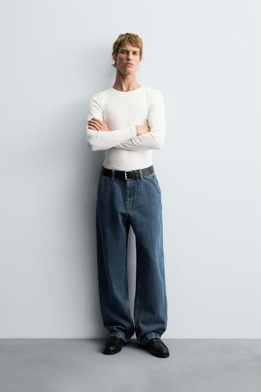 DENIM CHINO TROUSERS - Blue by Zara - Image 0