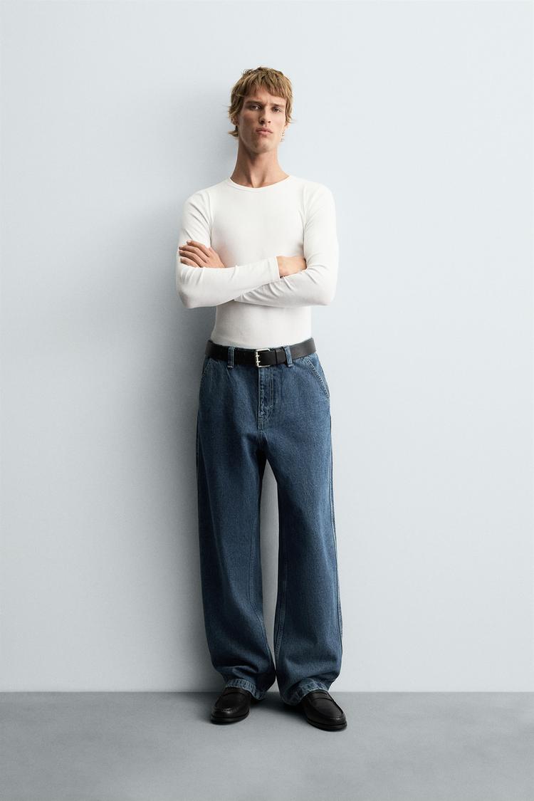 DENIM CHINO TROUSERS