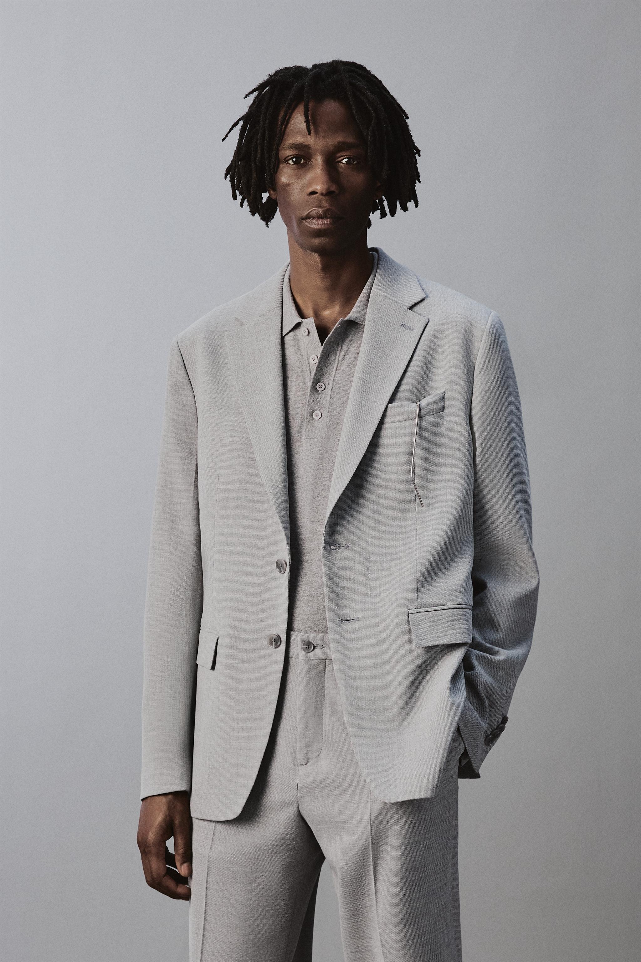 SLIM FIT WOOL BLEND BLAZER