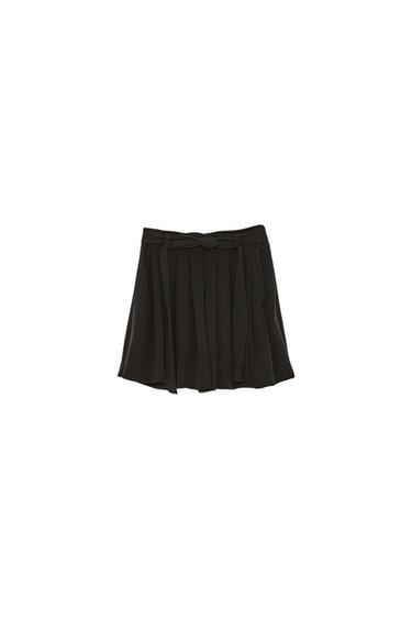 PLEATED BERMUDA SHORTS WITH BOW