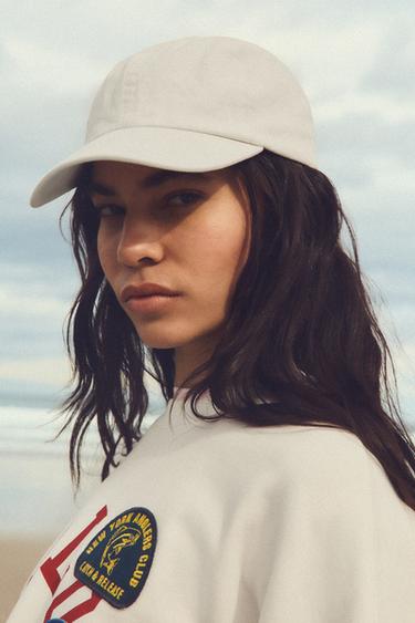 Zara WASHED EFFECT TWILL CAP - Ecru - Image 0